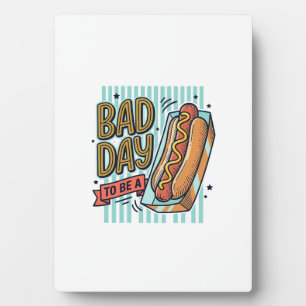 Schlechter Tag Hot Dog Retro Vektor-Shirt-Design_1 Fotoplatte