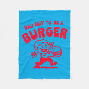 Schlechter Tag, um ein Burger zu sein Lustiges süß Fleecedecke