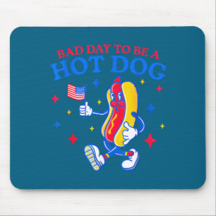 Schlechter Tag, um ein Hot Dog lustiger BBQ-Grill  Mousepad