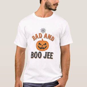 Schlechter und Boo Jee Halloween-Kürbis T-Shirt