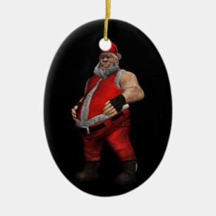 Schlechter Weihnachtsmann Keramikornament