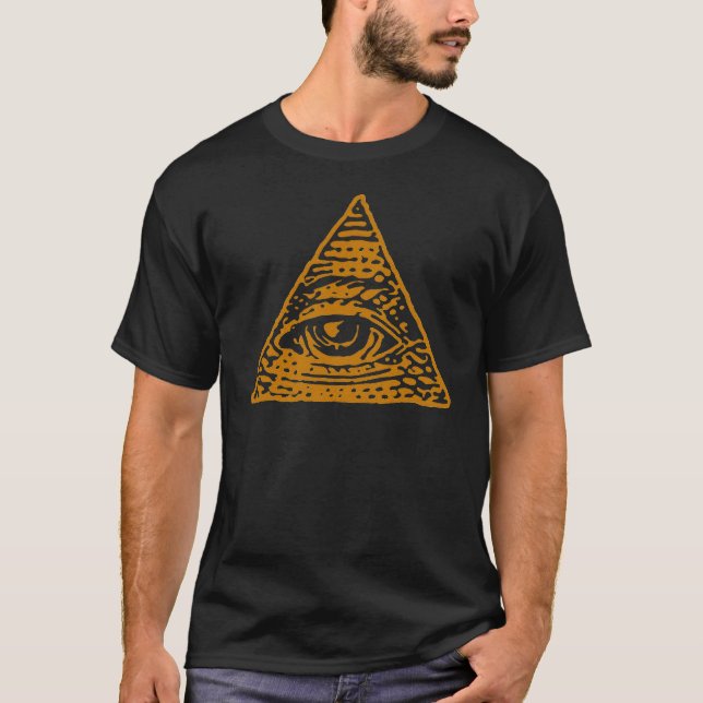 Schlechtes Auge Illuminati Sun T-Shirt (Vorderseite)