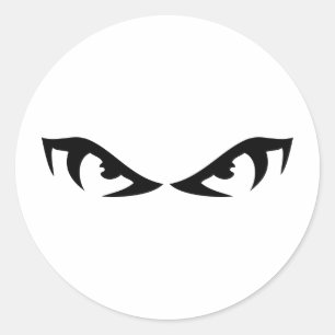 schlechtes Auge Runder Aufkleber