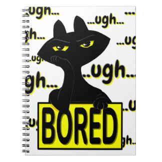Schlechtes Boogie sarkastisches schwarzes Katzen l Notizblock
