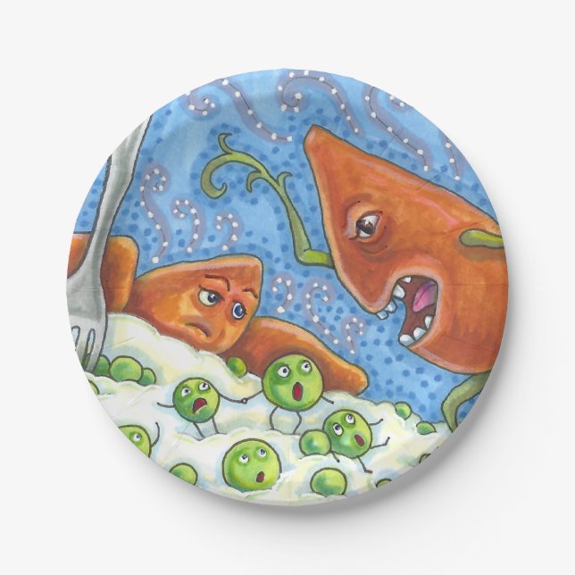 SCHLECHTES JAMBELLING IN PEAS, FUNNY ERNTEDANK MEA PAPPTELLER (Vorderseite)