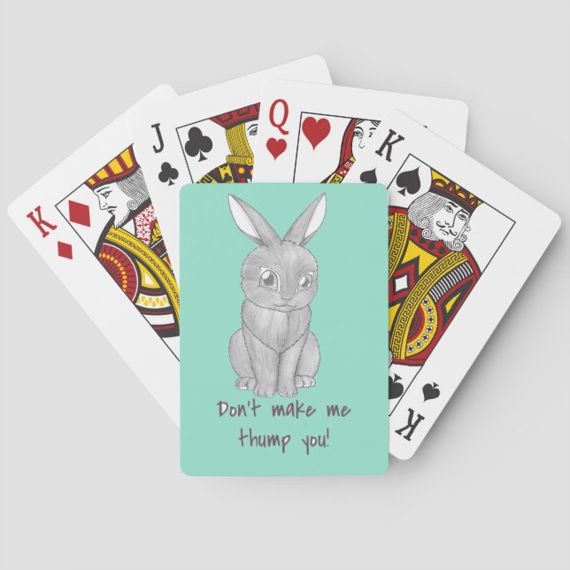 Schlechtes Kaninchen macht mich nicht zum Gefallen Spielkarten (Rückseite)