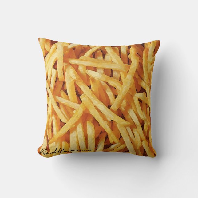 SCHLECHTES KARMA ENTWIRFT Pommes-Friteskissen Kissen (Vorderseite)