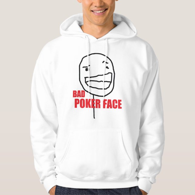 Schlechtes Poker-Gesicht Hoodie (Vorderseite)