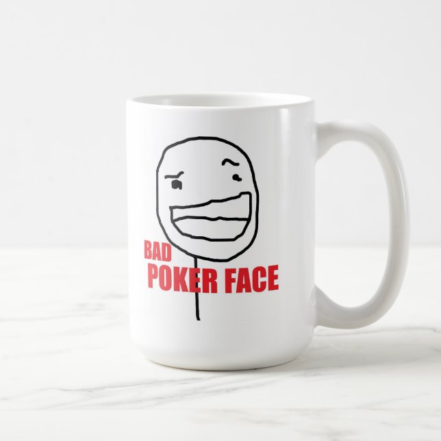 Schlechtes Poker-Gesicht Kaffeetasse (Rechts)