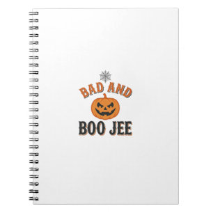 Schlechtes und Boo Jee Halloween-Kürbis-Grafik_1 Notizblock