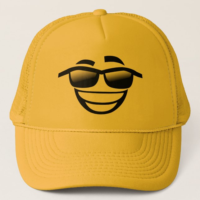Schlechtes zum coolen Typ Emoji des Knochens Truckerkappe (Vorderseite)
