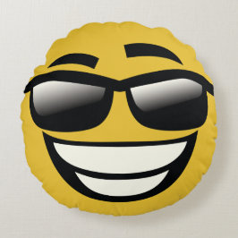 Schlechtes zum Knochen emoji Rundes Kissen