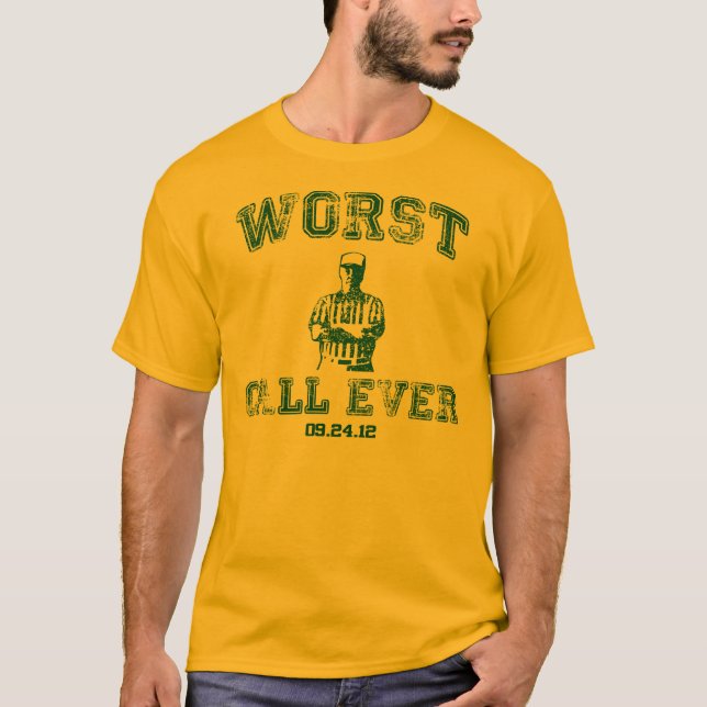 Schlechtestes Anruf-überhaupt - Gold T-Shirt (Vorderseite)