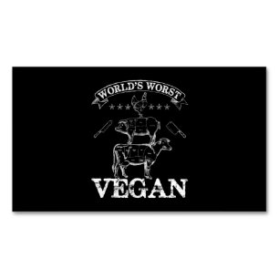 Schlechtestes veganes Fleisch der Welt BBQ Chicken Magnetische Visitenkarte
