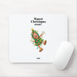 Schlechtestes Weihnachten ever! Lustige Salami Mousepad