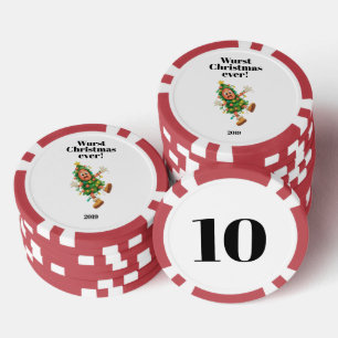 Schlechtestes Weihnachten ever! Lustiges Salami-Fo Pokerchips
