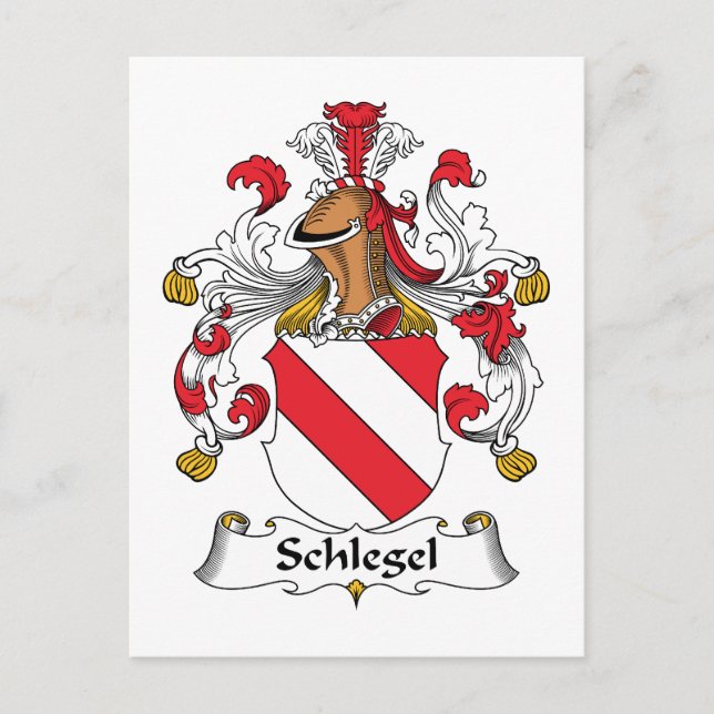 Schlegel Familienwappen Postkarte (Vorderseite)