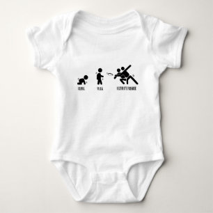 Schleichen. Weg. Entscheidender Frisbee Baby Strampler