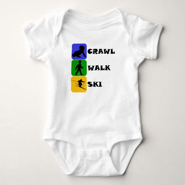 Schleichen-Weg-Ski Baby Strampler (Vorderseite)