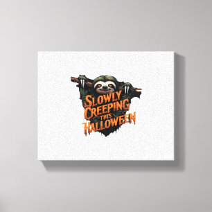 Schleichend kriecht dieses Halloween - Gruseliges Leinwanddruck