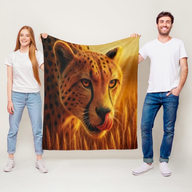Schleichender Gepard Fleecedecke (Beispiel)