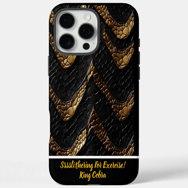 Schleichhaut: kompliziertes Schwarz und Gold iPhone 16 Pro Max Hülle (Rückseite)