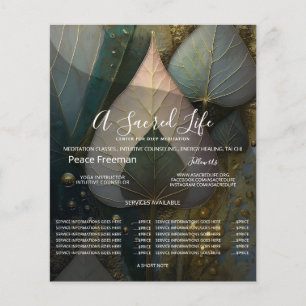 Schleier aus Blättern Botanisches Design Flyer