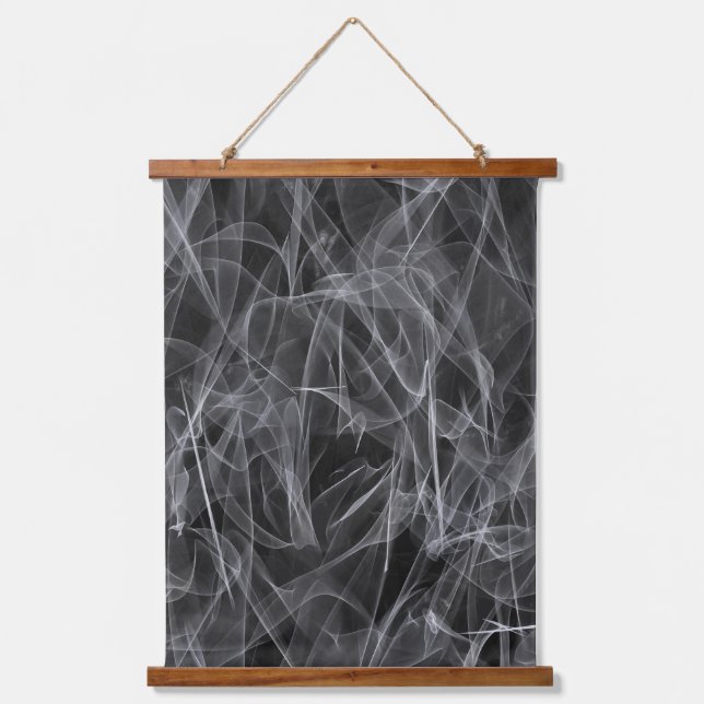 Schleier wie ein Röntgenbild Wandteppich Mit Holzrahmen (Vorderseite)