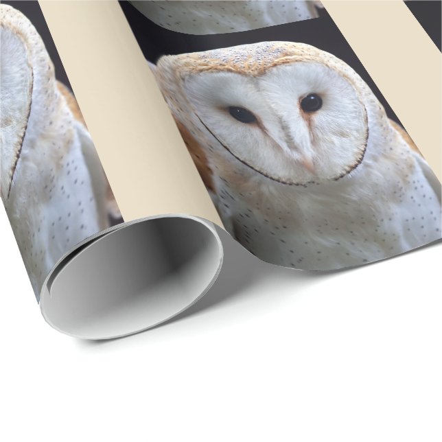 Schleiereule Geschenkpapier (Rolleneckpunkt)