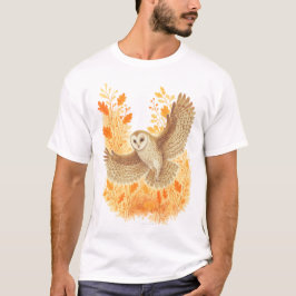 Schleiereule Herbstlaub  T-Shirt