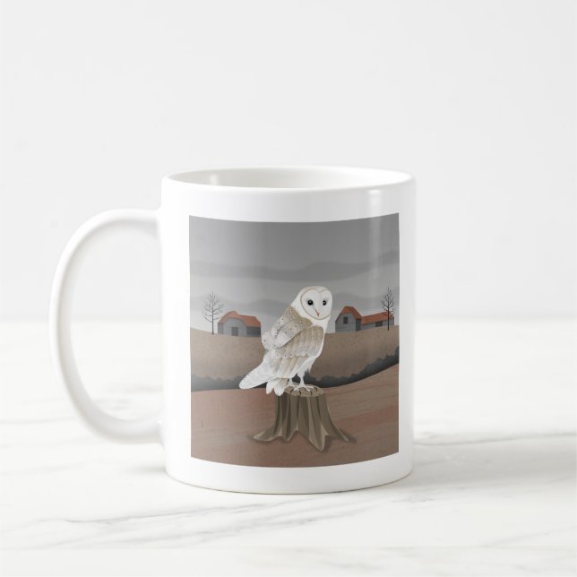 Schleiereule Kaffeetasse (Links)