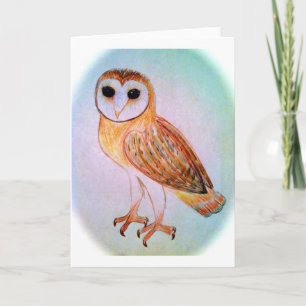 Schleiereule notecard karte