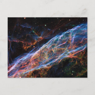 Schleiernebel Supernova-Überreste Hubble-Teleskop Feiertagspostkarte