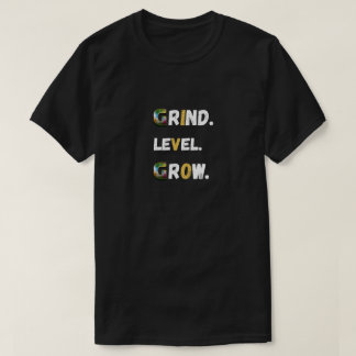 Schleif-Level-Wachstums-Gamer-Motivations-T-Shirt T-Shirt