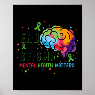 Schleife Beende Das Stigma Psychische Gesundheitsa Poster