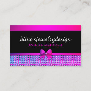 Schleife Violetter Diamant Schmuck Visitenkarte
