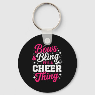 Schleifen & Bling ein Cheer-Ding lustig Cheerl Schlüsselanhänger