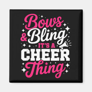 Schleifen & Bling ein lustiges Cheer-Ding Magnet