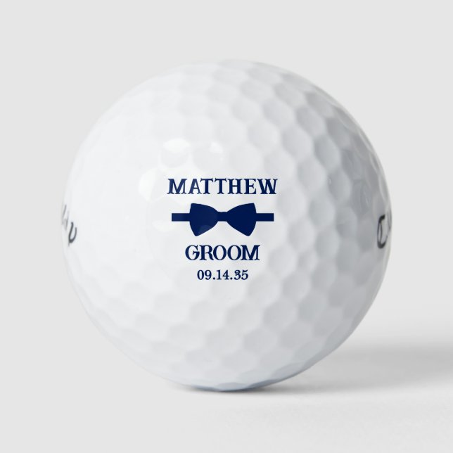 Schleifen Bräutigam Golfball (Vorderseite)