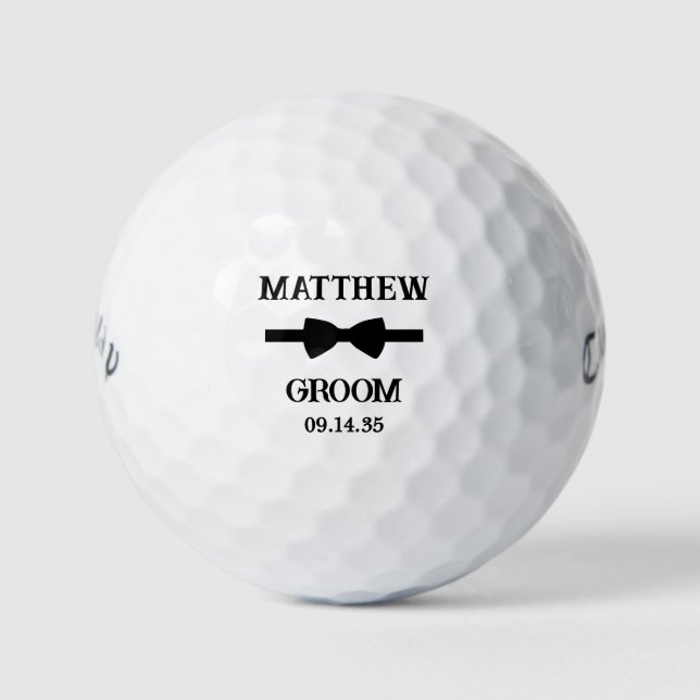Schleifen Bräutigam Golfball (Vorderseite)