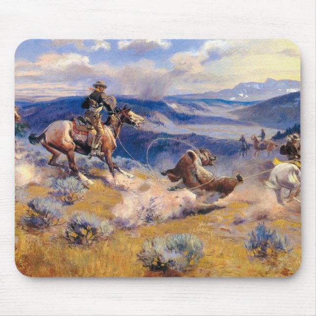 Schleifen Charless M. Russell und schnelles Horses Mousepad (Vorne)