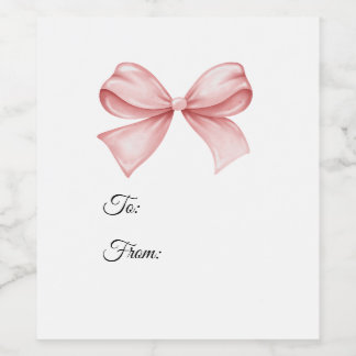 Schleifen-Geschenkanhänger Weinetikett