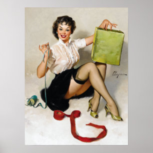 Schleifen Pin Up Poster