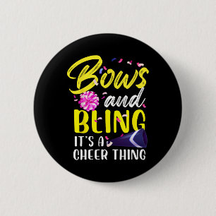 Schleifen und Glamour, das ist Cheerleading-Turnen Button