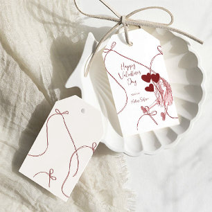 Schleifenbögen & Herzballons – Valentinstag Geschenkanhänger