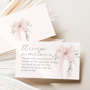 Schleifenrezept für die Braut Coquette Ästhetik Begleitkarte