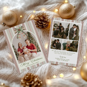 Schleifenstreifen Familienfoto Weihnachts-Feiertag Feiertagskarte