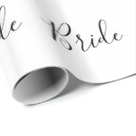 Schleifpapier - Braut Geschenkpapier<br><div class="desc">Vergnügungspapier mit Bride-Text, als Verpackungspapier, Tischrunner, Wanddekorationen usw. Ändern Sie Text- und/oder Hintergrundfarben, um Ihren Anzug zu erfüllen.</div>