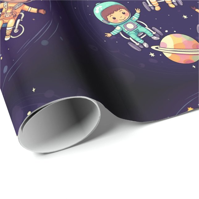 Schleifpapier für galaktische Räder Geschenkpapier (Rolleneckpunkt)