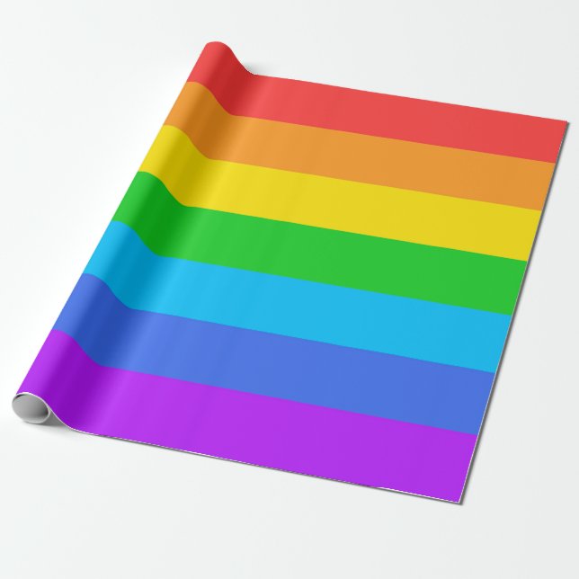 Schleifpapier für große Regenbogenstreifen Geschenkpapier (Ungerollt)